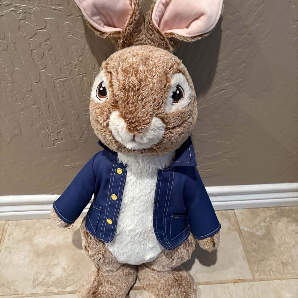 DanDee Peter Rabbit Plush Stuffed Animal with Blue Coat 24” Ear To Foot